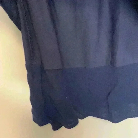 Favlux Boho crinkle fabric, open shoulder tunic in navy blue - Picture 5 of 7